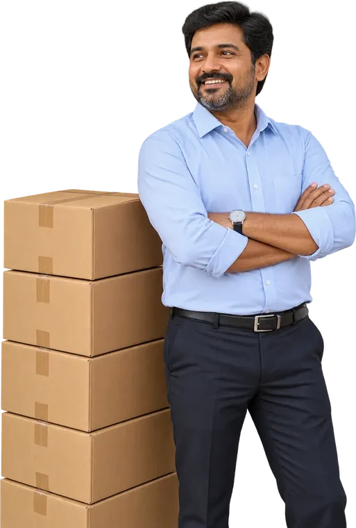 Velfert agri-input retailer with product cartons
